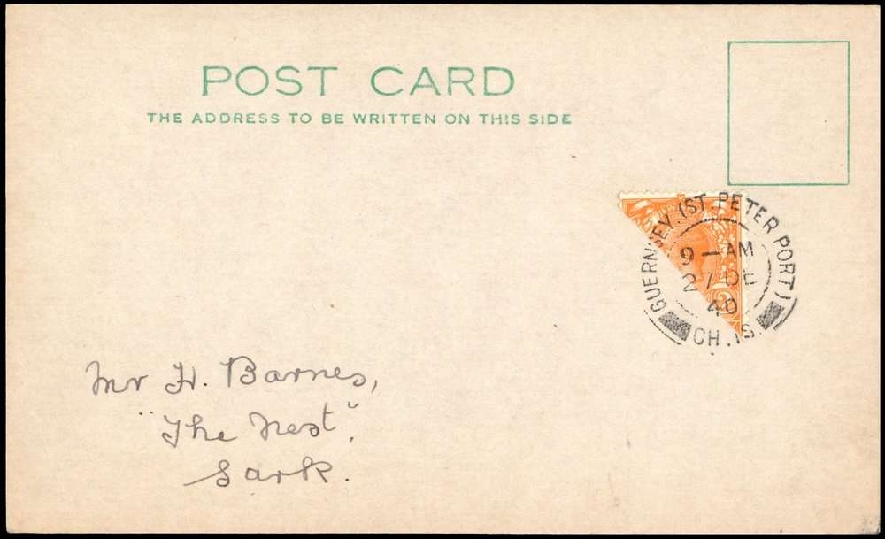 1940, Deutsche Besetzung II. WK Guernsey, 130/157 Halb, Brief DBA