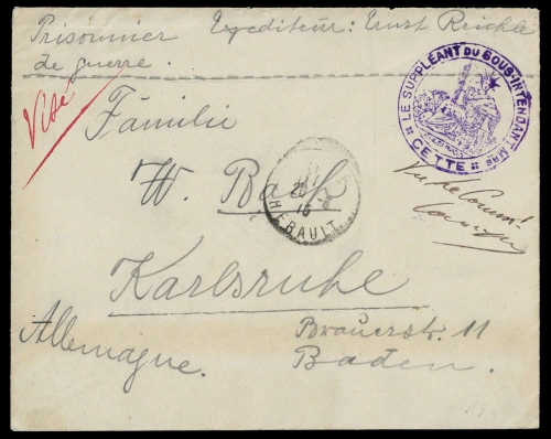 1915, Frankreich, Brief DBA Freiburg GmbH