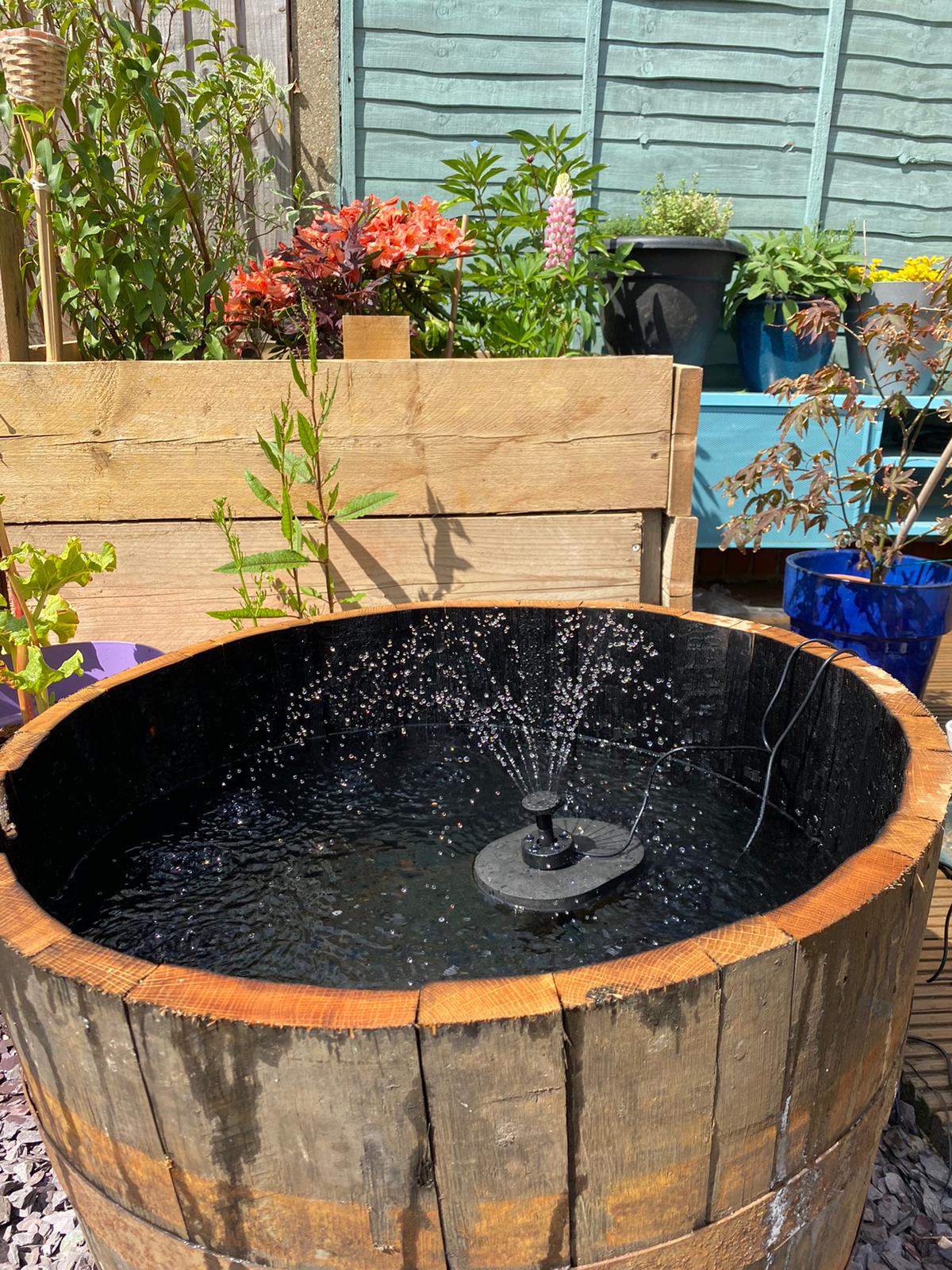 Make your own small solarpowered water feature or pond fountain