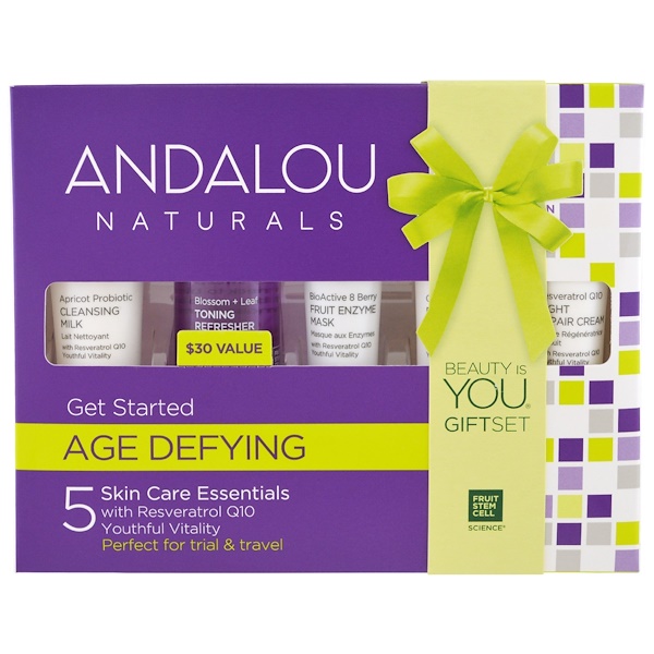 Andalou Naturals, Get Started, Age Defying, Skin Care Essentials, 5