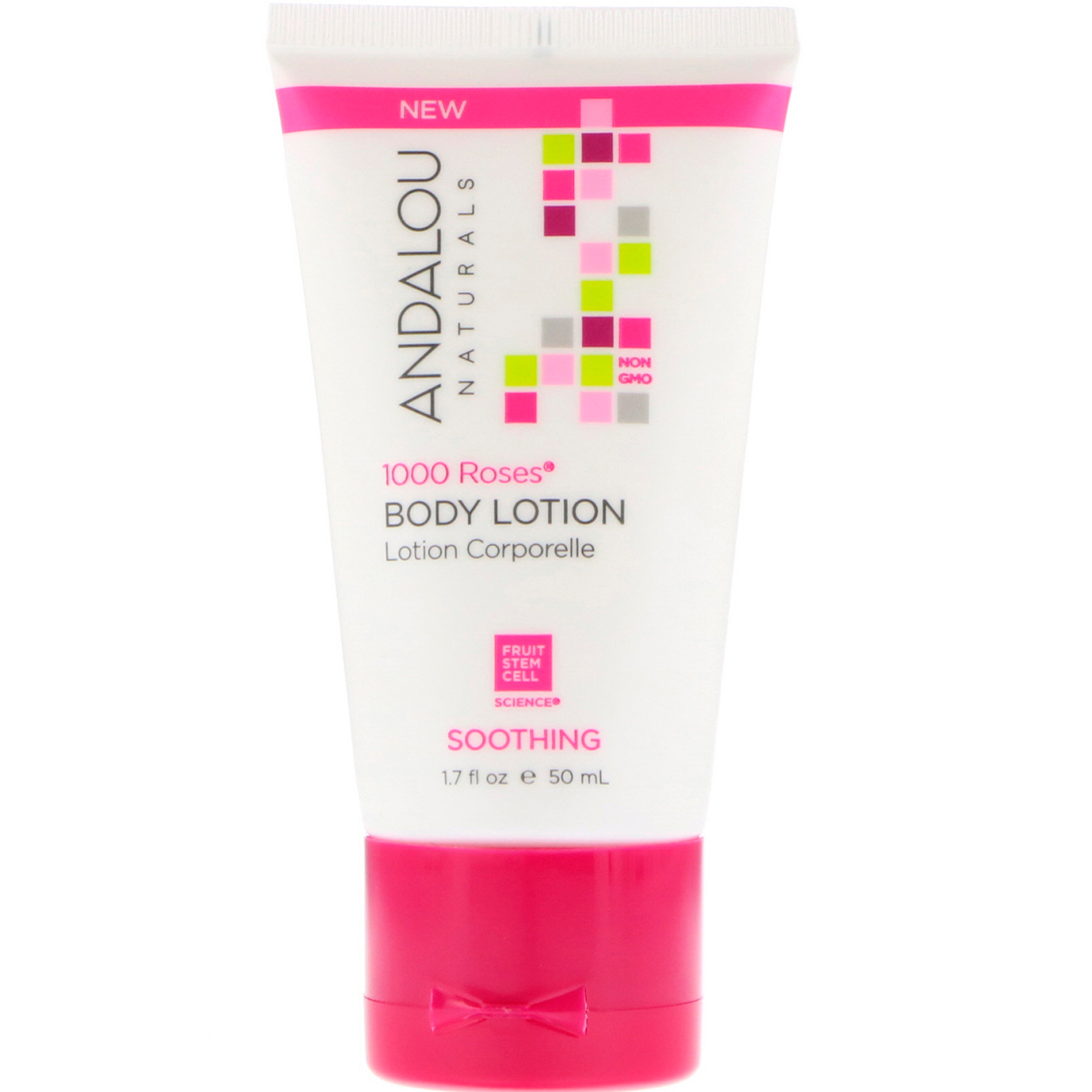 Andalou Naturals, Body Lotion, Soothing, 1000 Roses, 1.7 fl oz (50 ml) iHerb