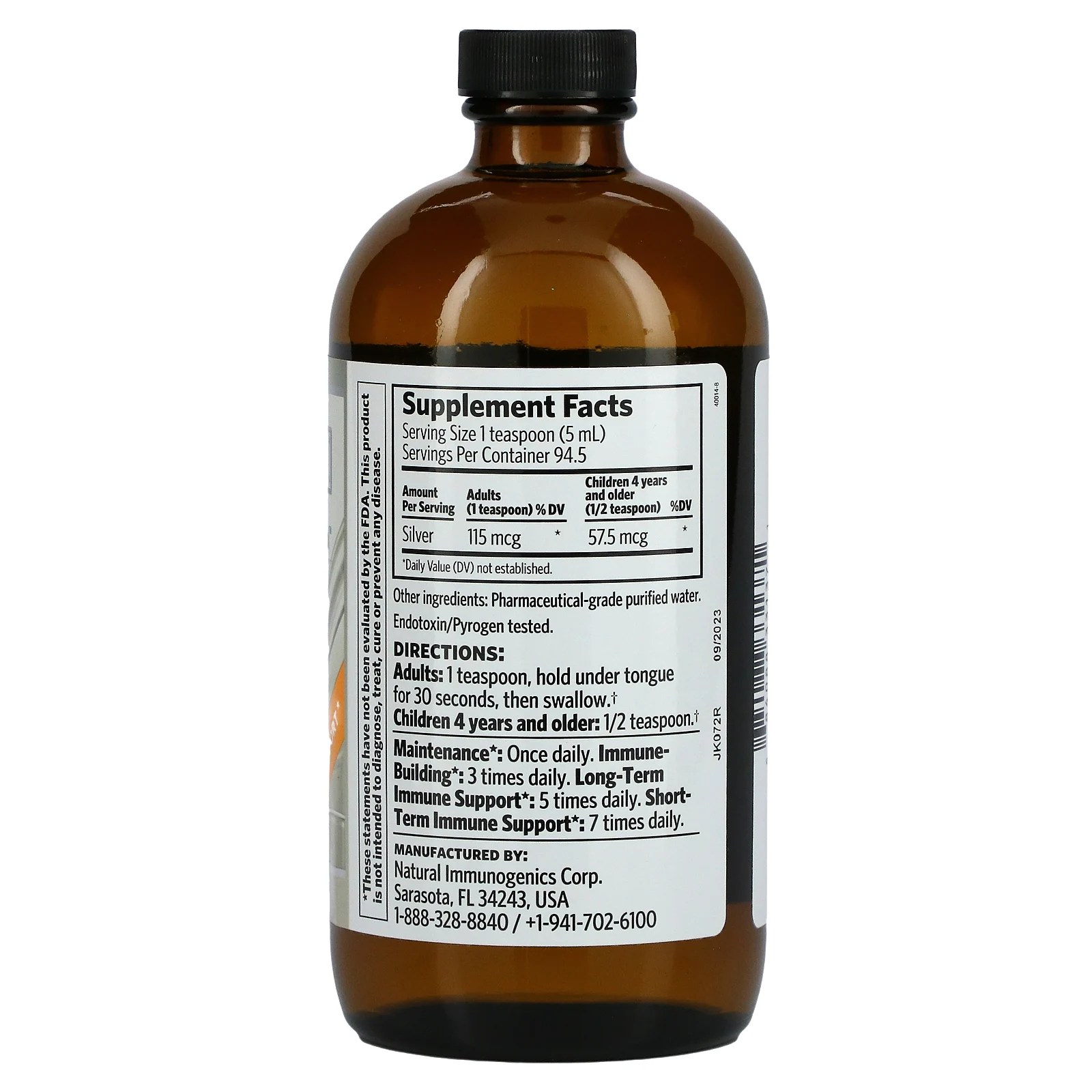 Sovereign Silver, Argentyn 23, Professional BioActive Silver Hydrosol