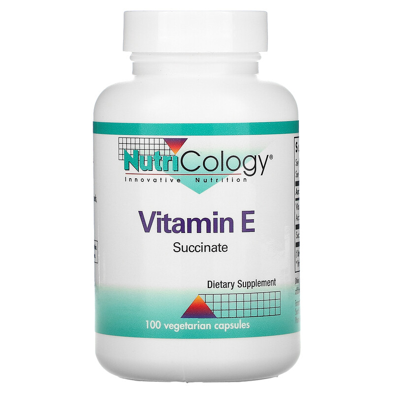 Nutricology, Vitamin E Succinate, 100 Vegetarian Capsules