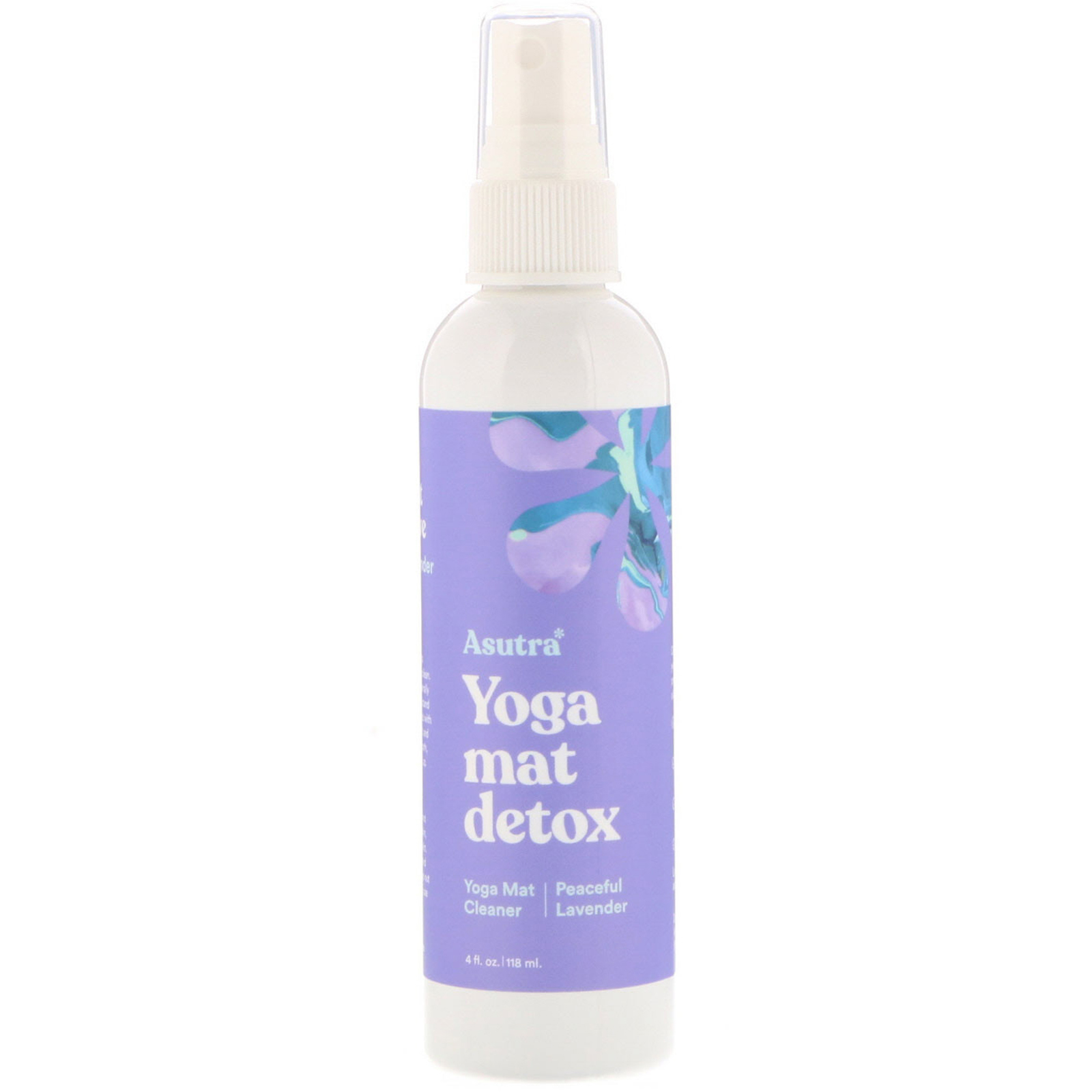 Asutra, Yoga Mat Detox, Yoga Mat Cleaner, Peaceful Lavender, 4 fl oz