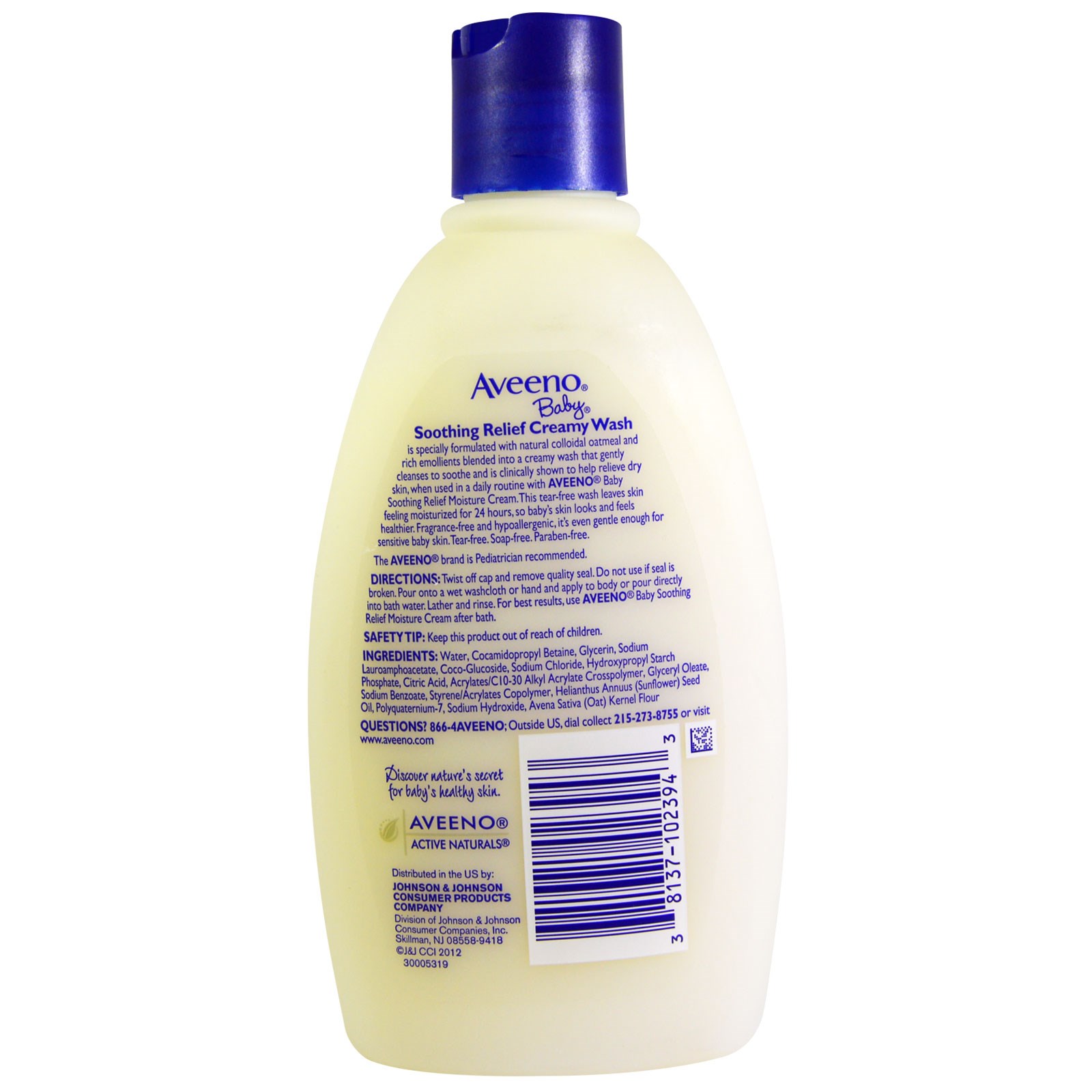 Aveeno, Baby, Soothing Relief Creamy Wash, Fragrance Free