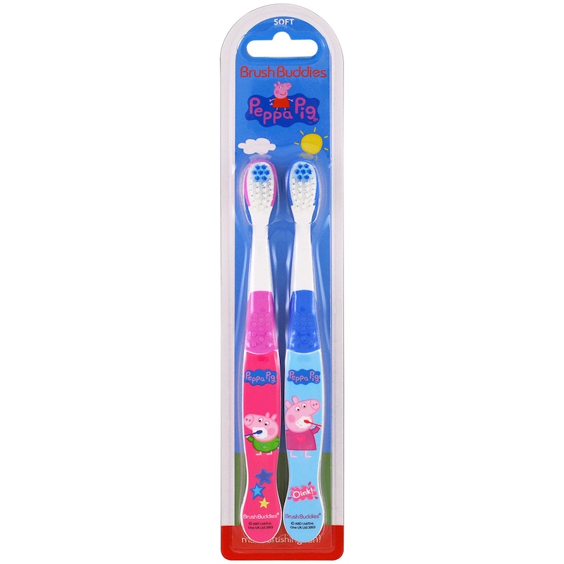 Brush Buddies, Peppa Pig Toothbrush, Soft, 2 Pack iHerb