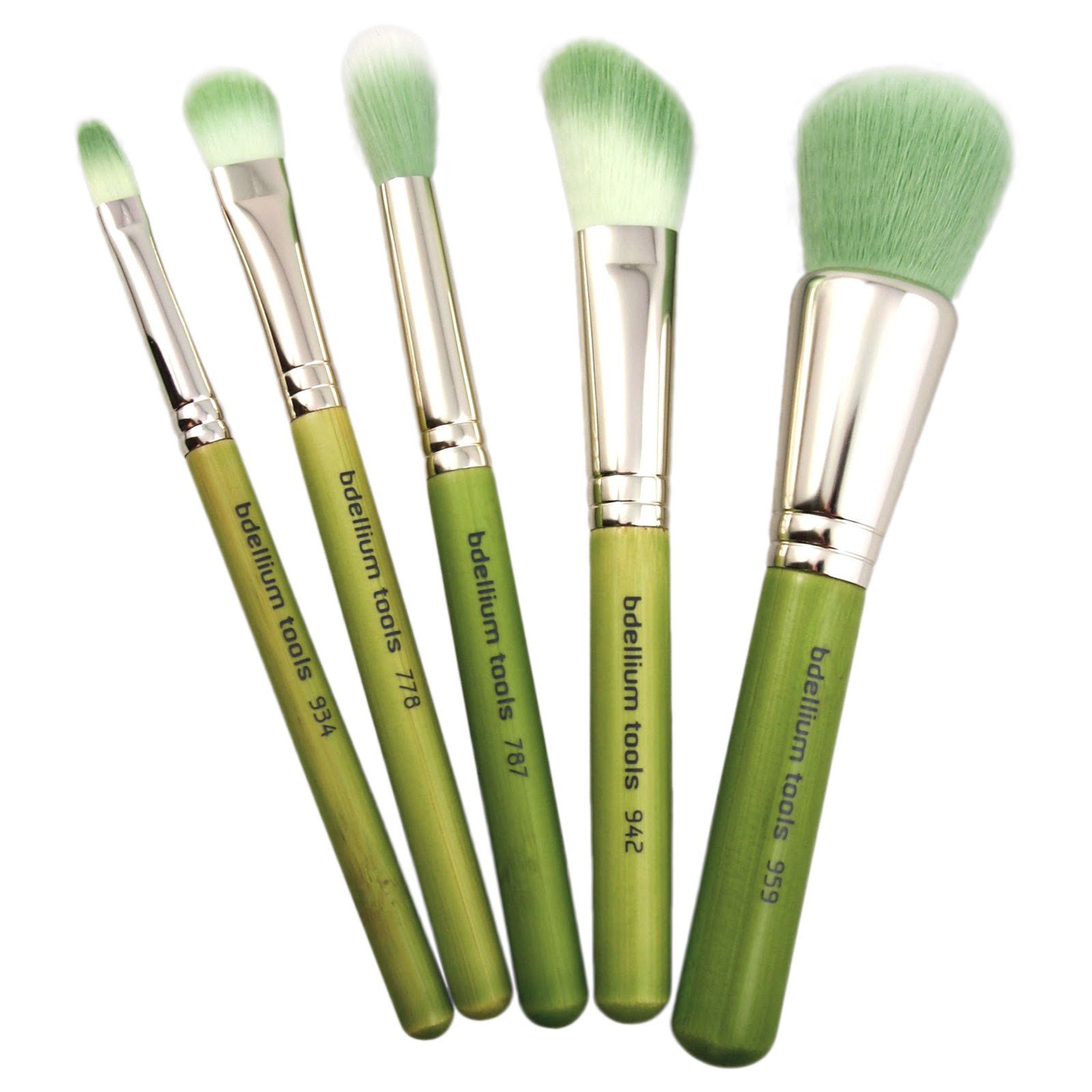 Bdellium Tools, Green Bambu Series, Mineral, 5 Pc Brush Set iHerb