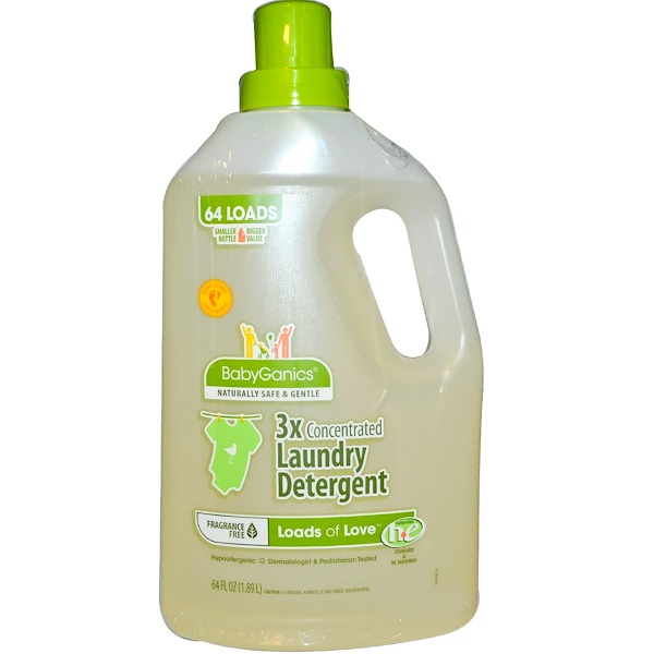 BabyGanics, Loads of Love, 3x Concentrated Laundry Detergent, Fragrance