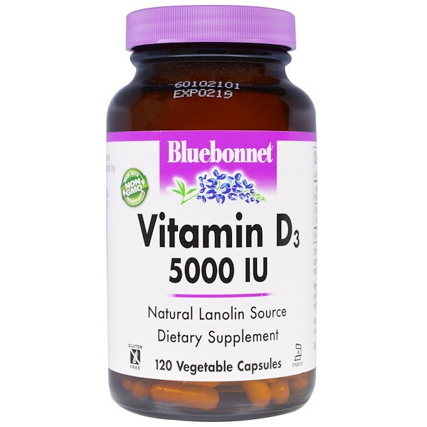 Nutrition, Vitamin D3, 5,000 IU, 120 Veggie Caps iHerb