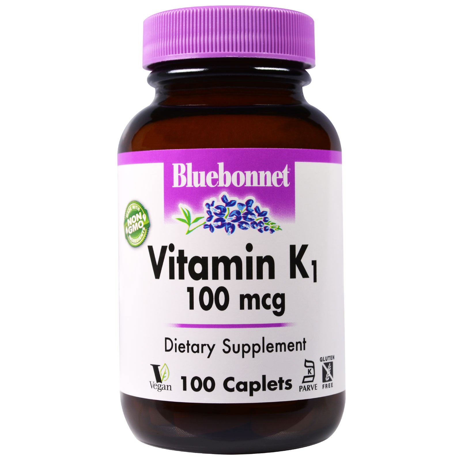 Nutrition, Vitamin K1, 100 mcg, 100 Caplets iHerb