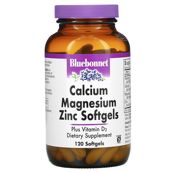 Nutrition, Calcium Magnesium Zinc, 120 Softgels iHerb