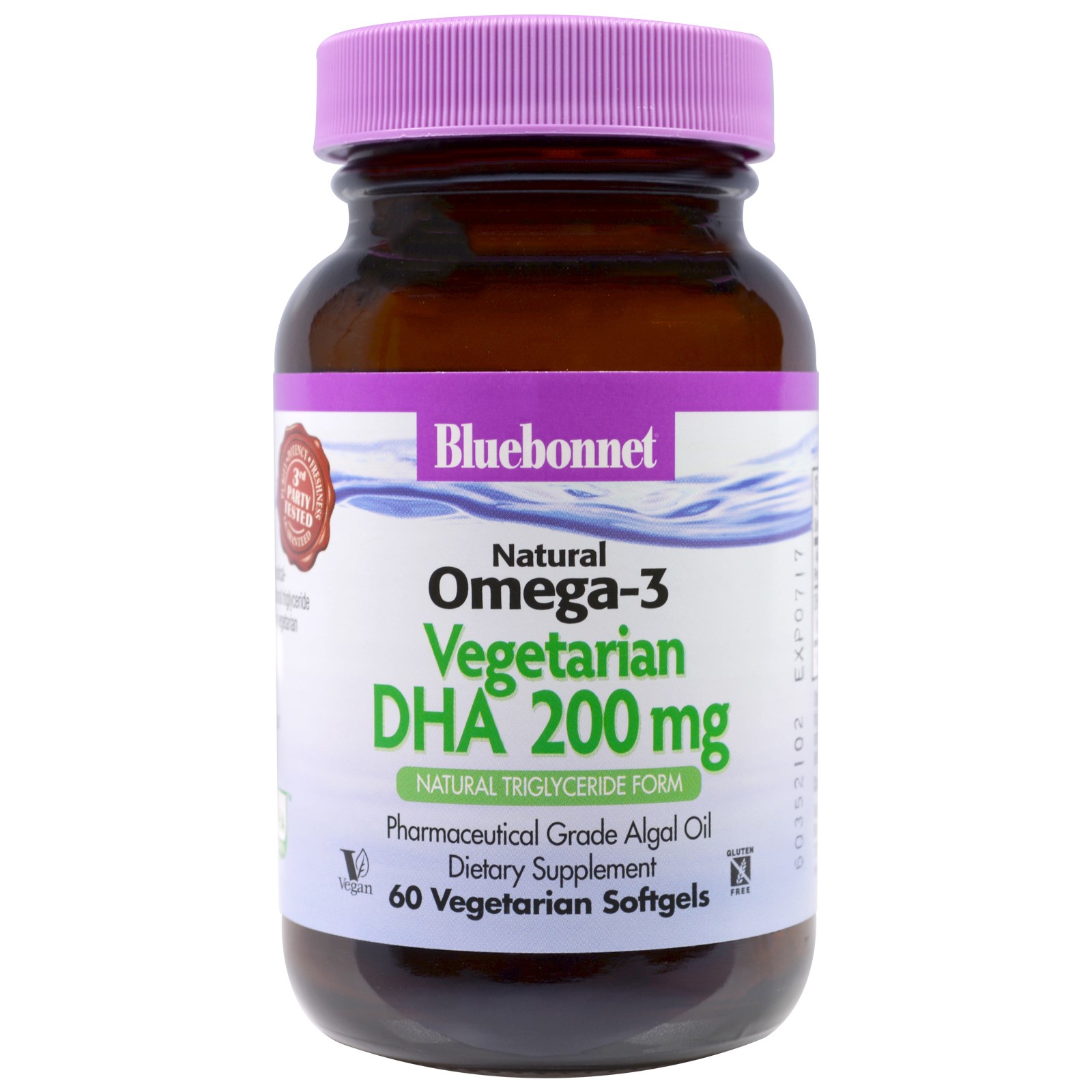Nutrition, Natural Omega3, Vegetarian DHA, 200 mg, 60