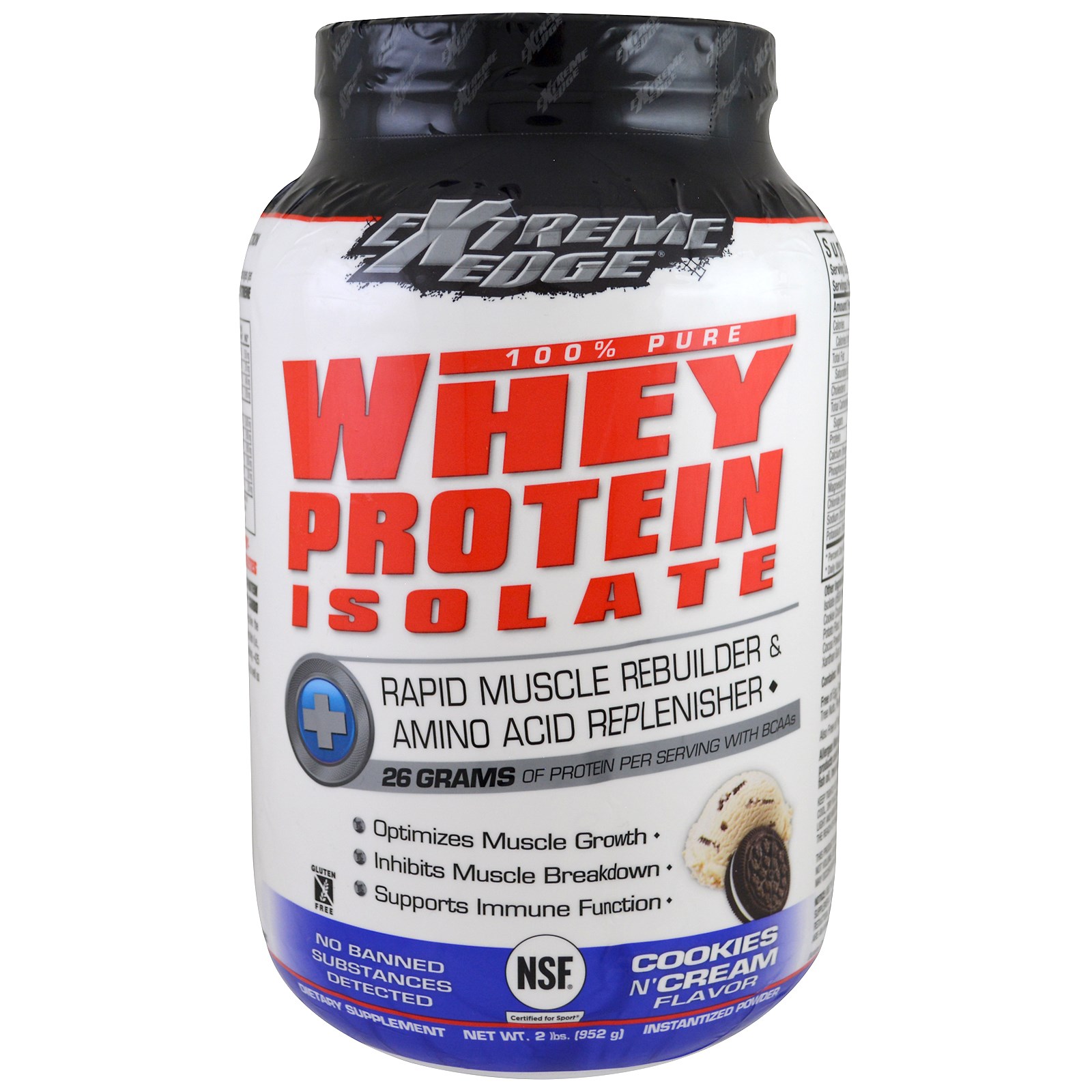 Nutrition, Extreme Edge, 100 Pure Whey Protein Isolate