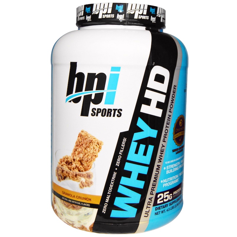 BPI Sports, Whey HD, Ultra Premium Whey Protein Powder, Granola Crunch