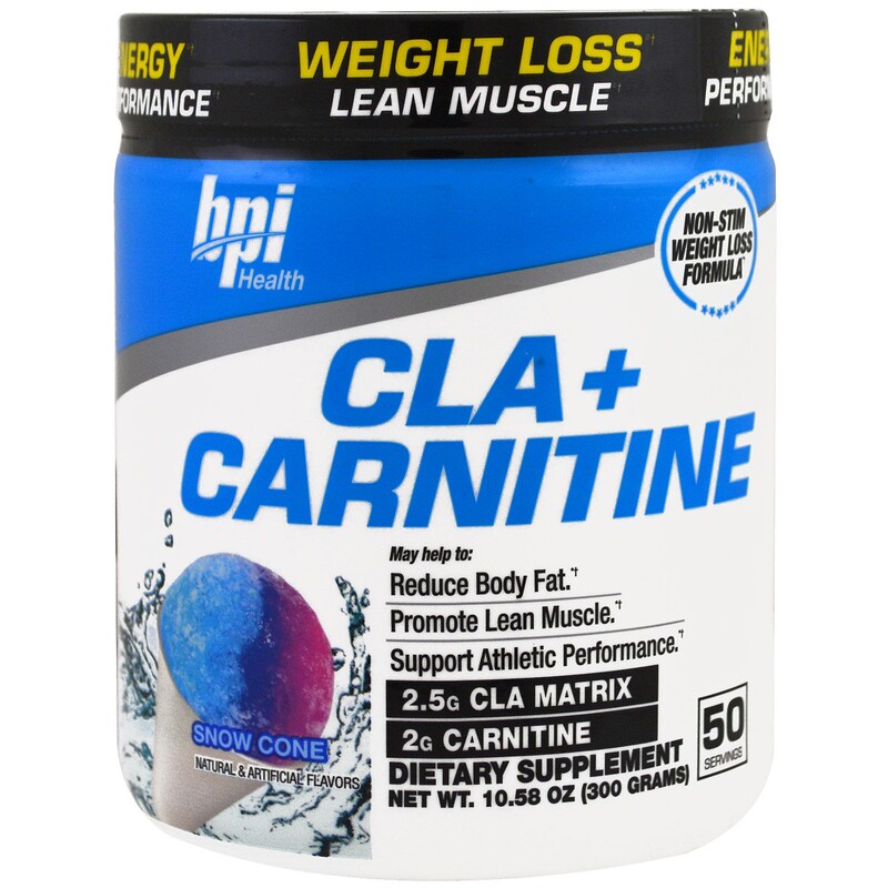 BPI Sports, CLA + Carnitine, Snow Cone , 10.58 oz (300 g) iHerb