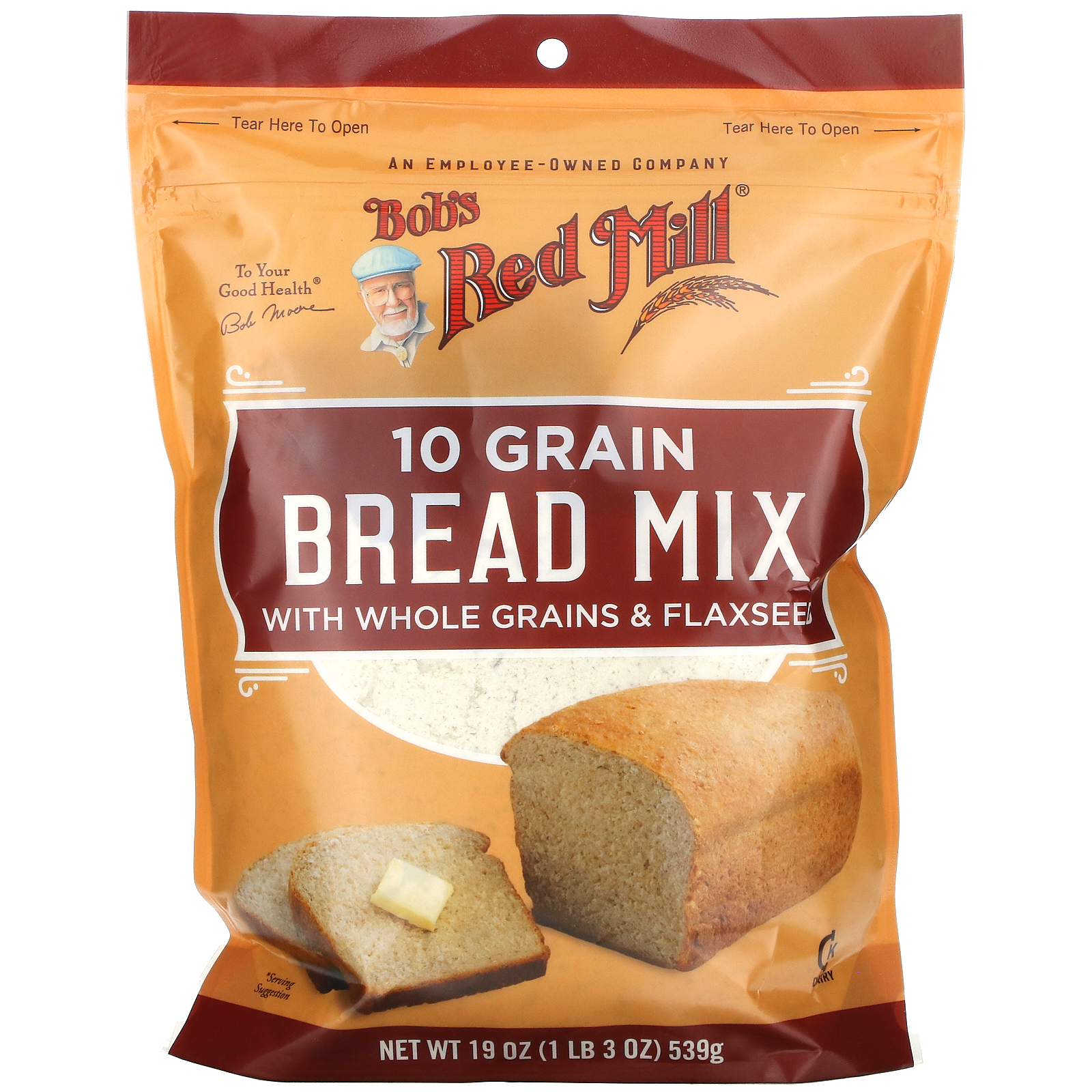 Bob's Red Mill, 10 Grain Bread Mix with Whole Grains & Flaxseed, 19 oz (539 g) iHerb