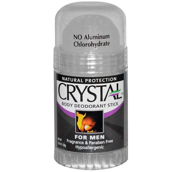 Crystal Body Deodorant, Body Deodorant Stick for Men, Fragrance Free, 4