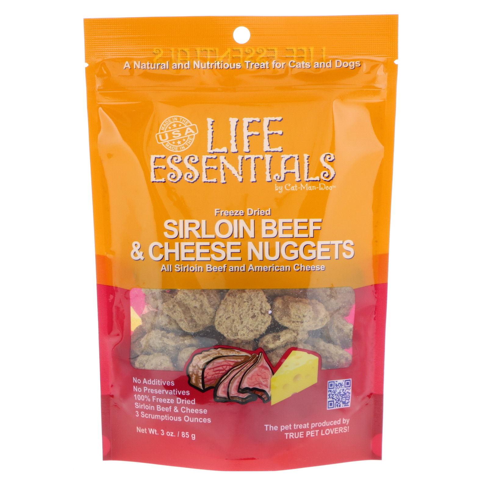 CatManDoo, Life Essentials, Freeze Dried Sirloin Beef & Cheese
