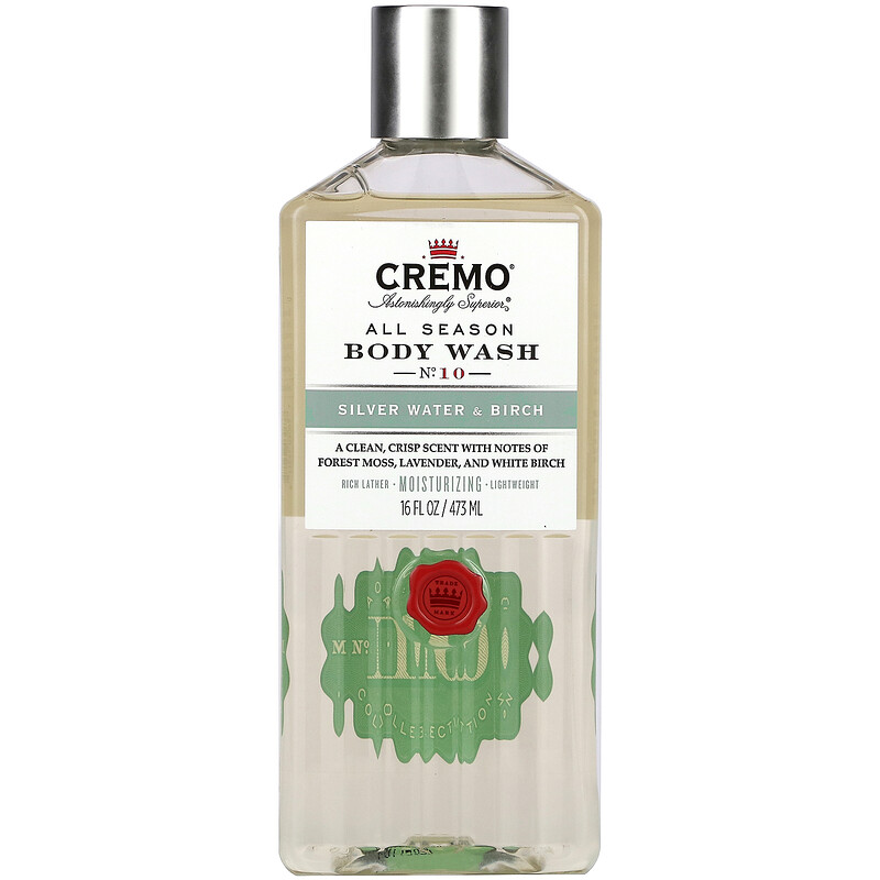Cremo, All Season, Body Wash, No. 10, Silver Water & Birch, 16 fl oz