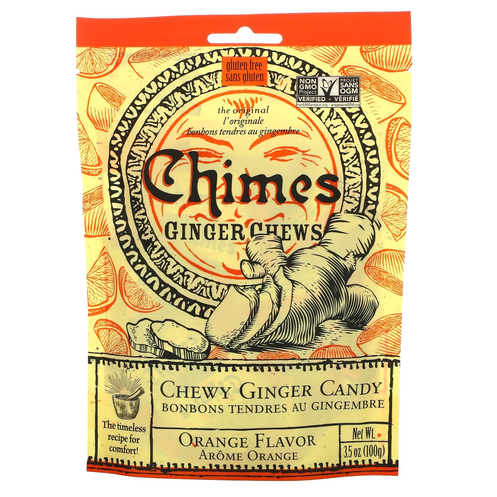 Chimes, Ginger Chews, Orange Flavor, 3.5 oz (100 g) iHerb