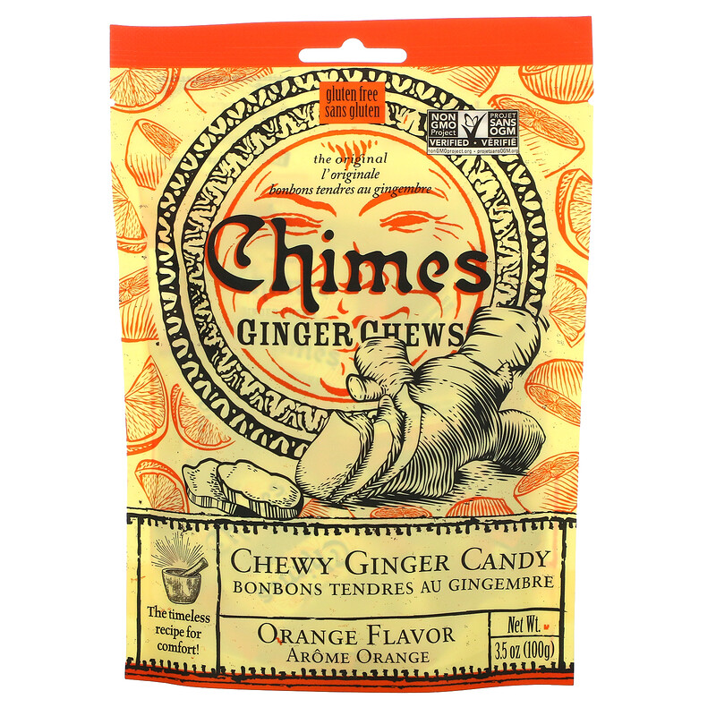 Chimes, Ginger Chews, Orange Flavor, 3.5 oz (100 g) iHerb