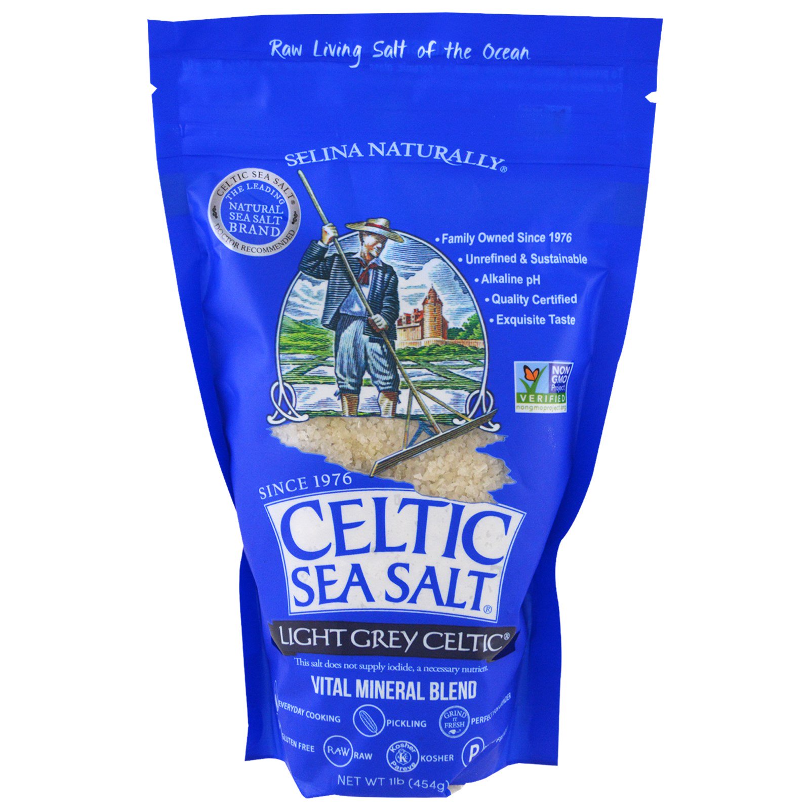 Celtic Sea Salt, Light Grey Celtic, Vital Mineral Blend, 1 lb (454 g