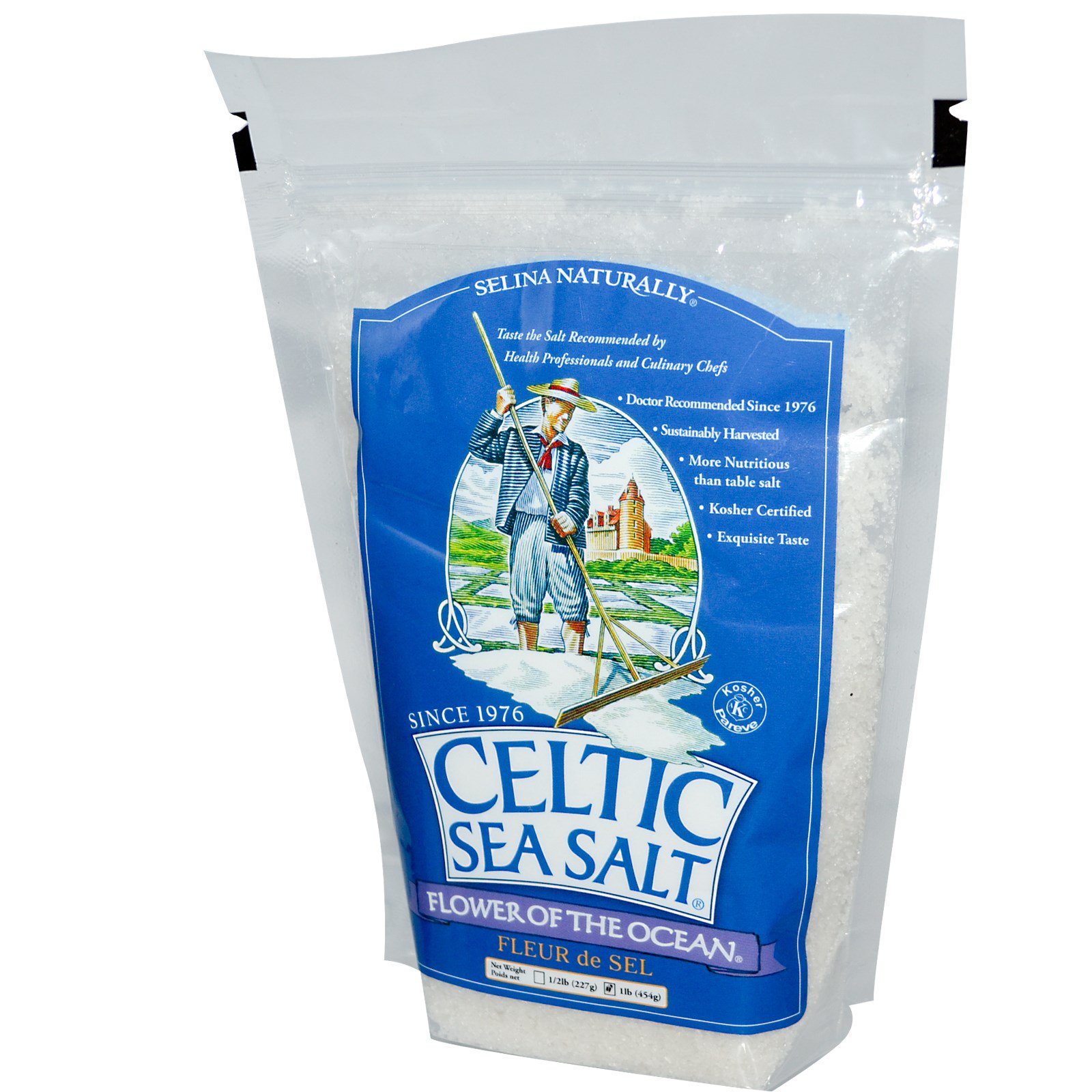 Celtic Sea Salt, Flower of the Ocean, 1 lb (454 g) iHerb