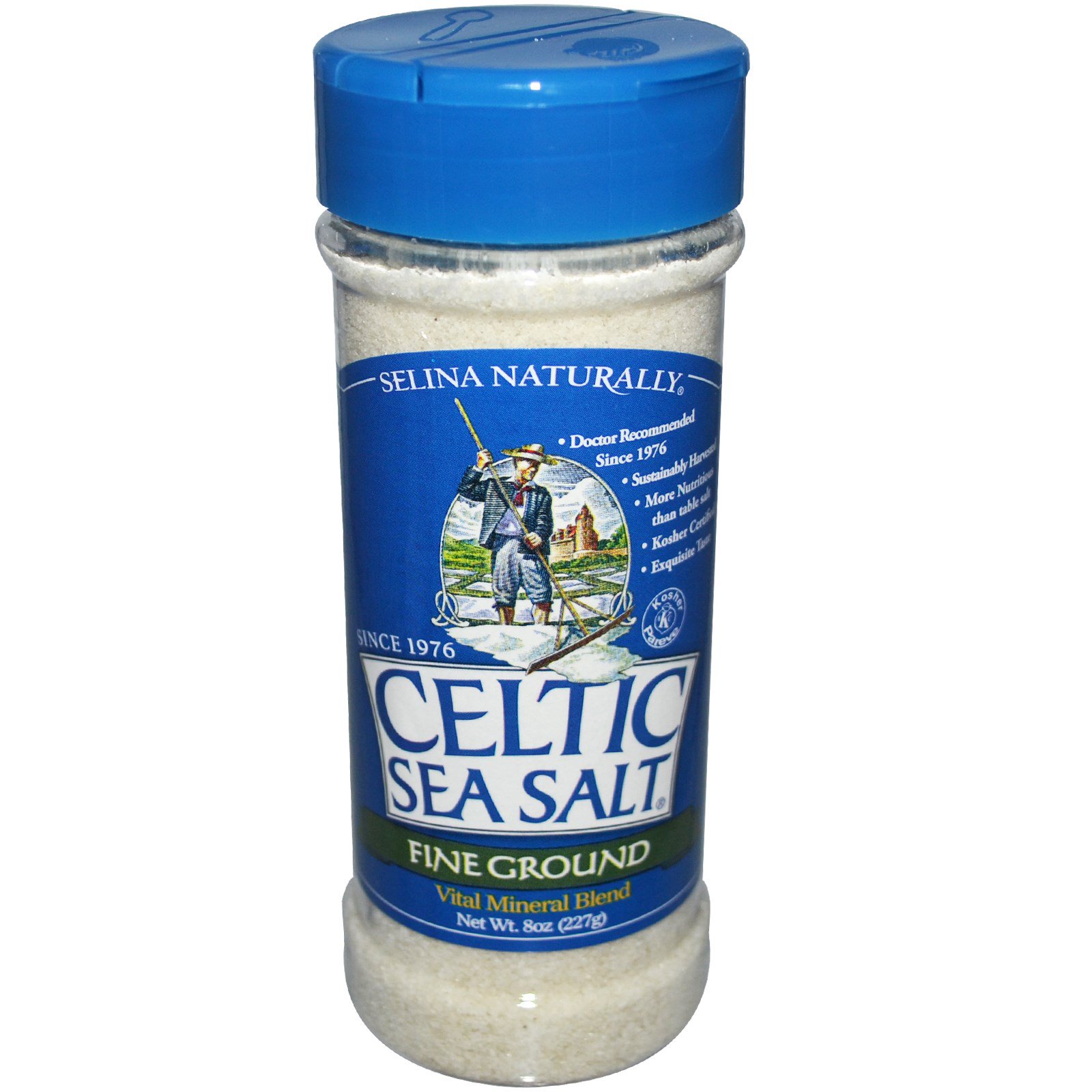 Celtic Sea Salt, Fine Ground, Vital Mineral Blend Shaker Jar, 8 oz (227