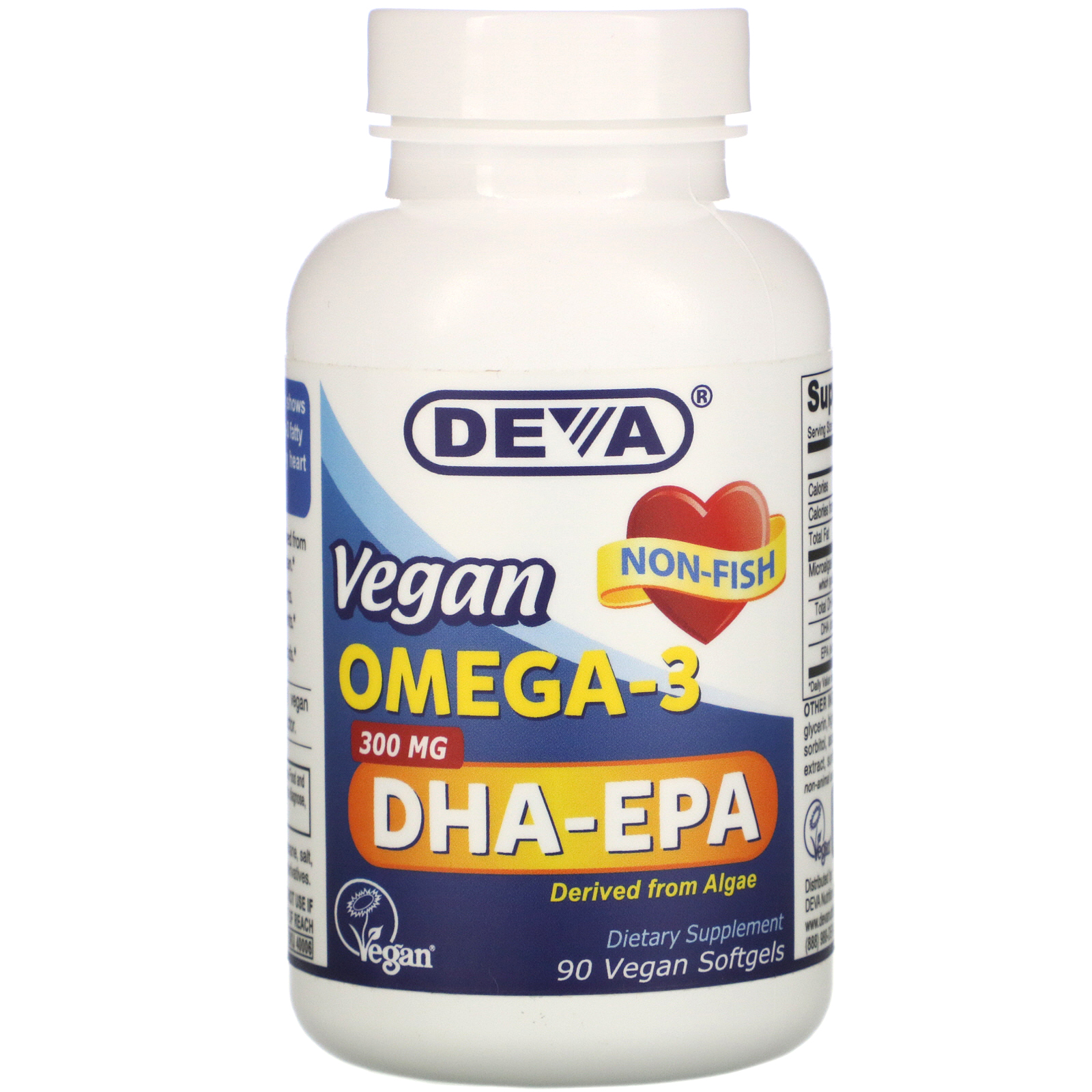 Deva, Vegan, Omega3, DHAEPA, 300 mg, 90 Vegan Softgels iHerb