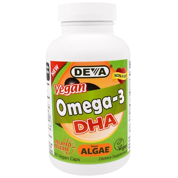 Deva, Vegan, Omega3, DHA , 90 Veggie Caps iHerb