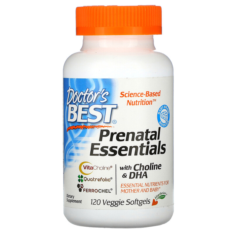 Doctor's Best, Prenatal Essentials with Choline & DHA, 120 Veggie Softgels iHerb