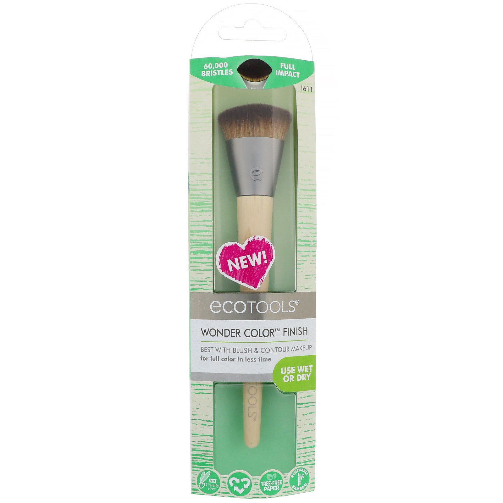EcoTools, Wonder Color Finish Blush & Contour Brush, 1 Brush iHerb