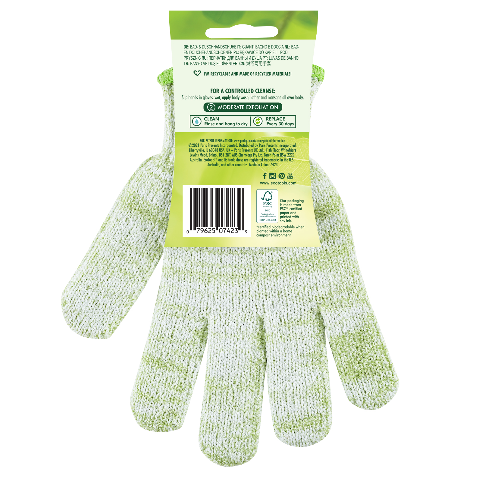 EcoTools, Bath + Shower Gloves, 1 Pair iHerb