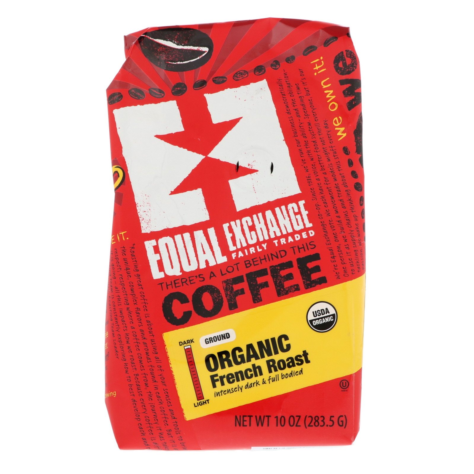 Equal Exchange, Organic, Coffee, French Roast, Ground, 10 oz (283.5 g
