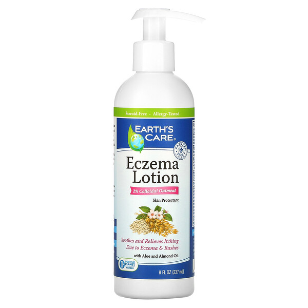 Earth's Care, Eczema Lotion, 2 Colloidal Oatmeal, 8 fl oz (237 ml)