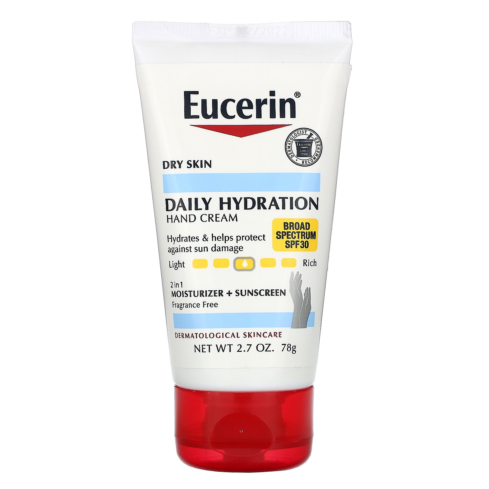 Eucerin, Daily Hydration Hand Creme, Moisturizer & Sunscreen, SPF 30