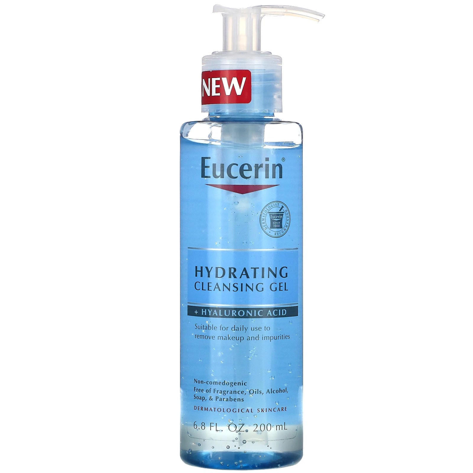 Eucerin, Hydrating Cleansing Gel + Hyaluronic Acid, 6.8 fl oz (200 ml