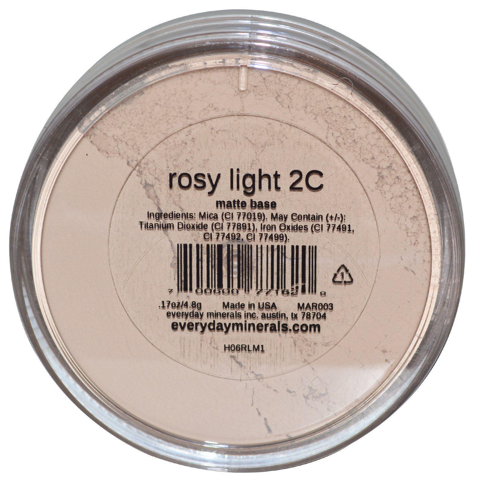 Everyday Minerals, Matte Base, Rosy Light 2C, .17 oz (4.8 g) iHerb