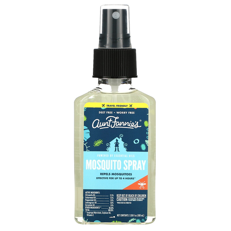 Aunt Fannie's, Mosquito Spray, Travel Friendly, 3.38 fl oz (100 ml) iHerb