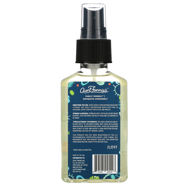Aunt Fannie's, Mosquito Spray, Travel Friendly, 3.38 fl oz (100 ml) iHerb