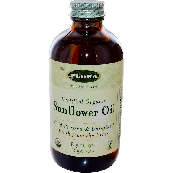 Flora, Certified Organic Sunflower Oil, 8.5 fl oz (250 ml) iHerb