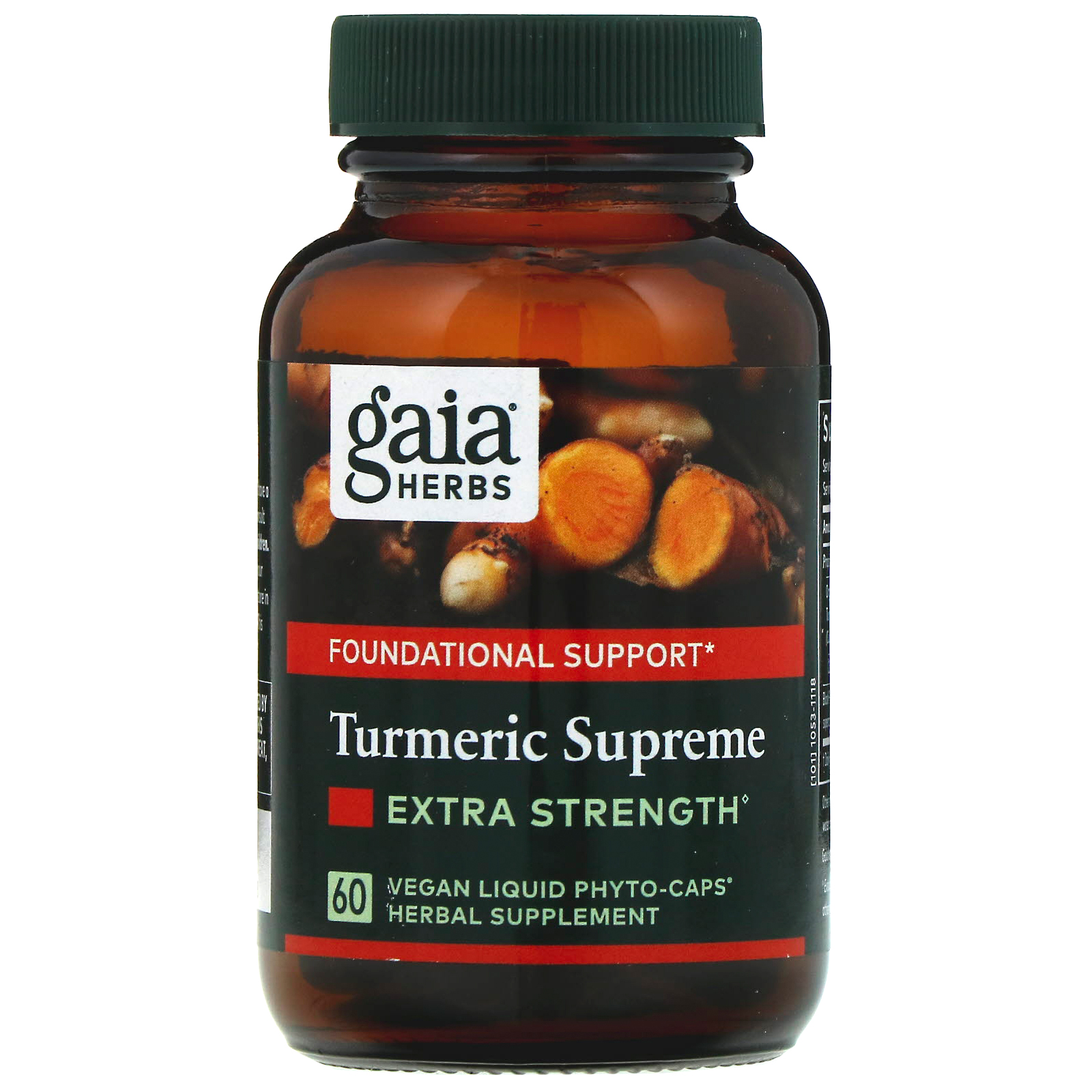 Gaia Herbs, Turmeric Supreme, Extra Strength, 60 Vegan Liquid Phyto