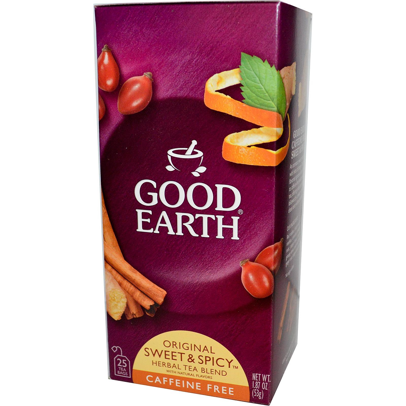 Good Earth Teas, Original Sweet & Spicy Herbal Tea Blend, Caffeine Free