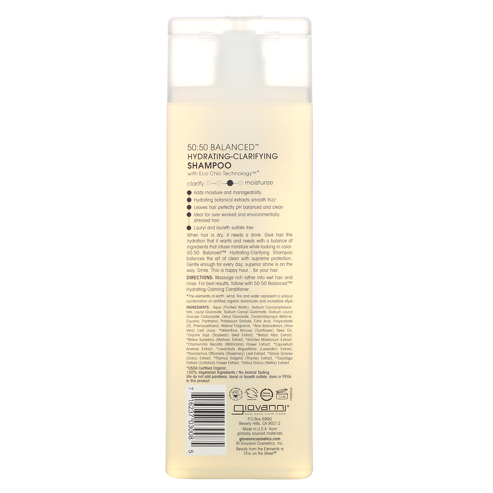 Giovanni, 5050 Balanced HydratingClarifying Shampoo, 8.5 fl oz (250