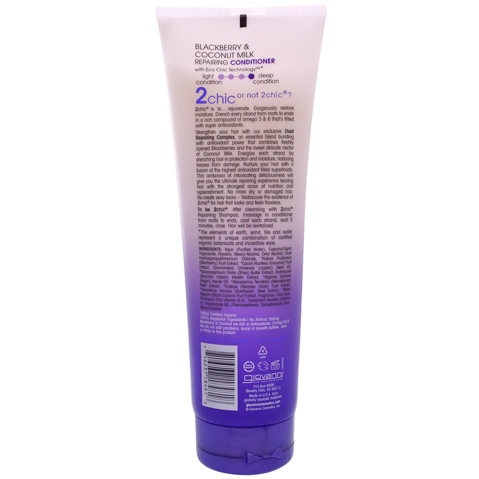Giovanni, 2chic, Repairing Conditioner, for Damaged Over Processed Hair