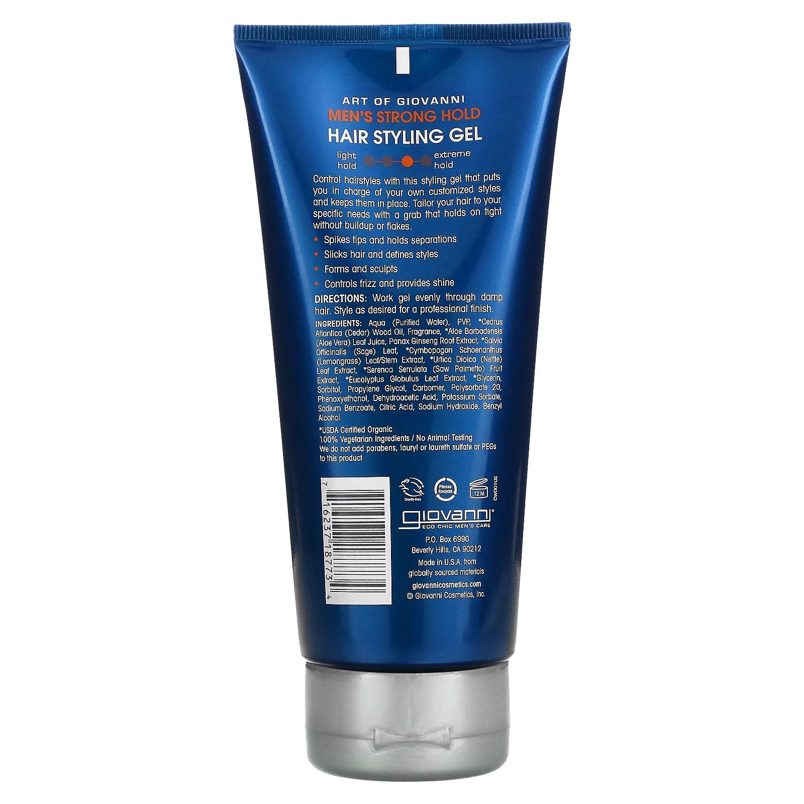 Giovanni, Art Of Giovanni, Men Hair Styling Gel with Ginseng and