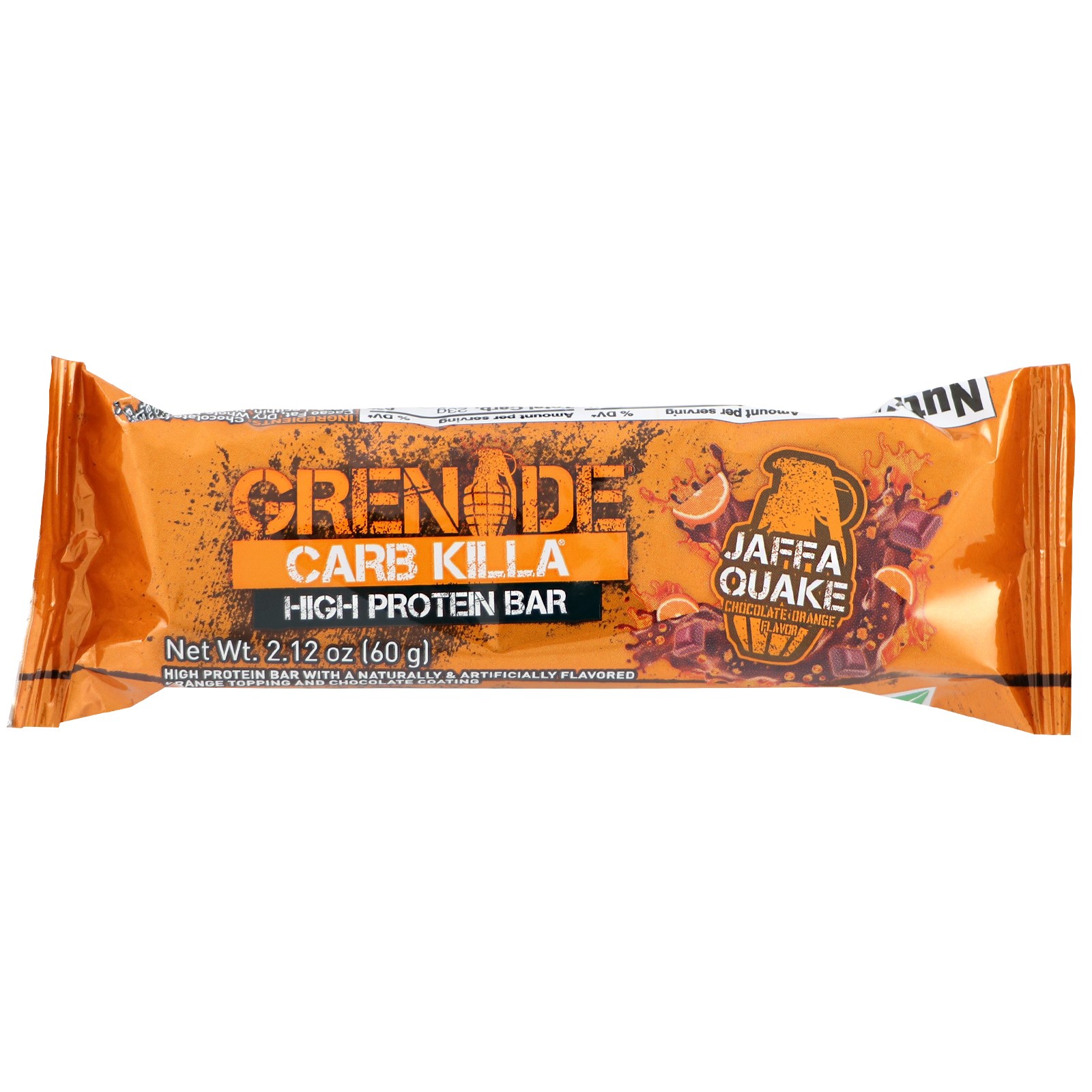 Grenade, Carb Killa, High Protein Bar, Jaffa Quake Chocolate Orange, 12 Bars, 2.12 oz (60 g