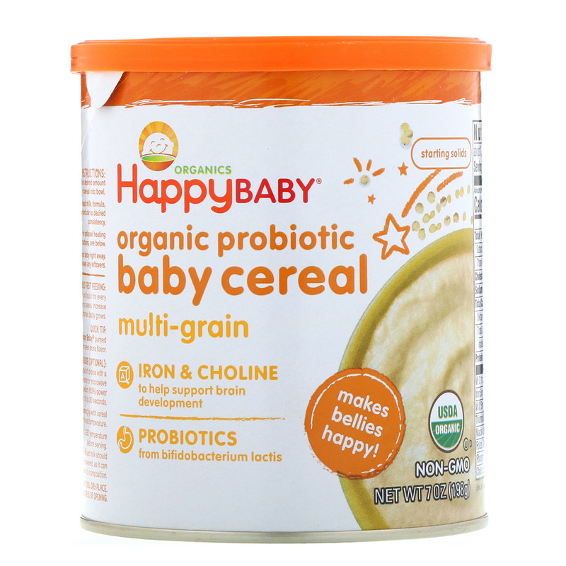 Happy Family Organics, Organic Probiotic Baby Cereal, MultiGrain, 7 oz (198 g) iHerb