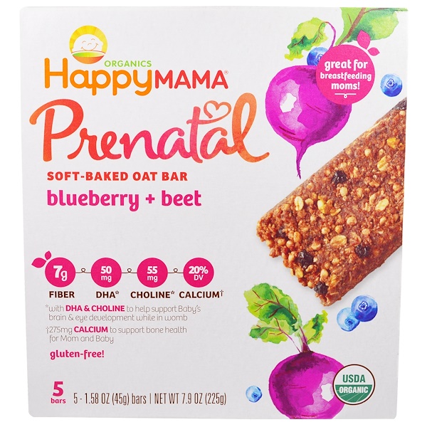 Happy Family Organics, Happy Mama, Prenatal Soft Baked Oat Bar