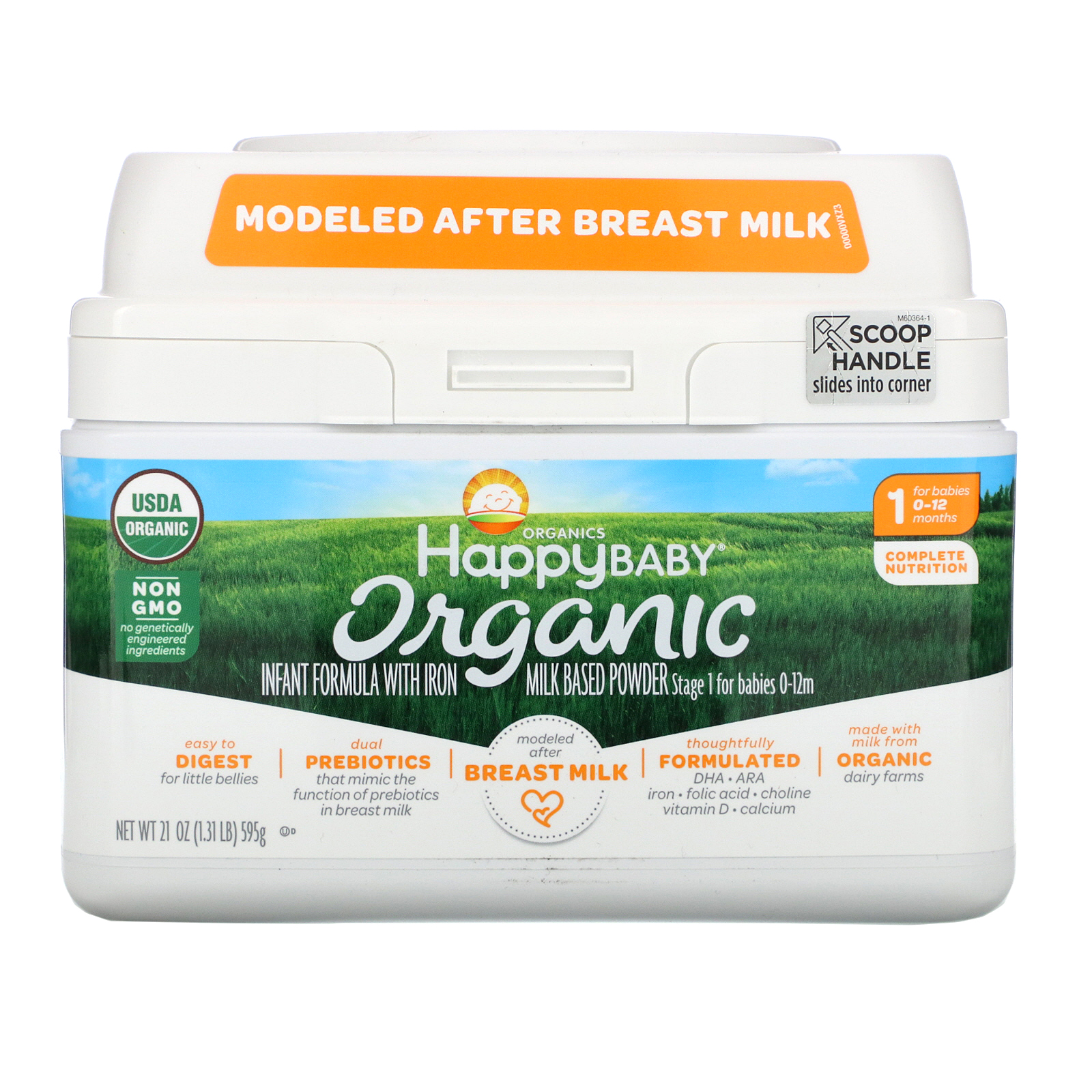 Happy Family Organics, Organics Happy Baby, Infant Formula With Iron, Stage 1, Birth to 12